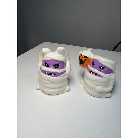 Ceramic mummy Set salt & Pepper - Picture 1 of 5